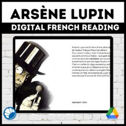 Lupin French reading activity for Google drive