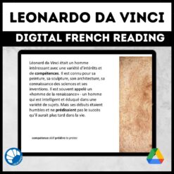 Leonardo da Vinci French reading