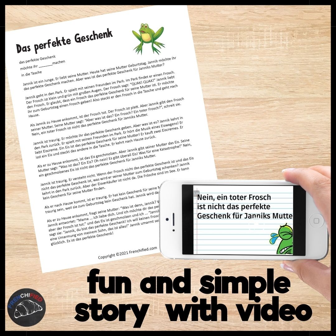 Alternative view of Das perfekte Geschenk German Comprehensible Input Lesson