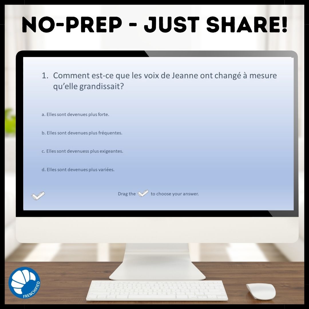 Joan of Arc French reading activity for Google™ drive 4 Joan of Arc French reading activity for Google™ drive - Image 4