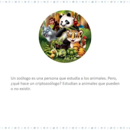 La criptozoología Spanish reading printable & Google drive