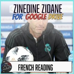 Zinedine Zidane French reading activity