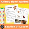 Andrés tiene hambre Spanish Comprehensible Input Lesson