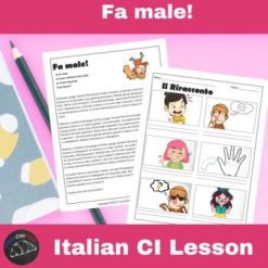 Fa male Italian Comprehensible Input Lesson