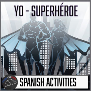 superhéroe Spanish writing activity unit