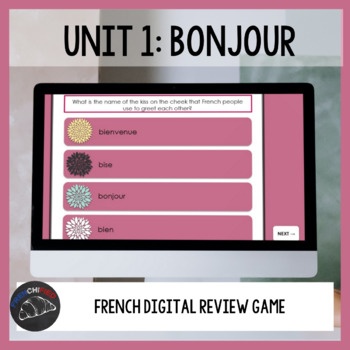 French level 1 unit 1 digital review game