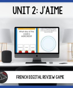 French level 1 unit 2 digital review game