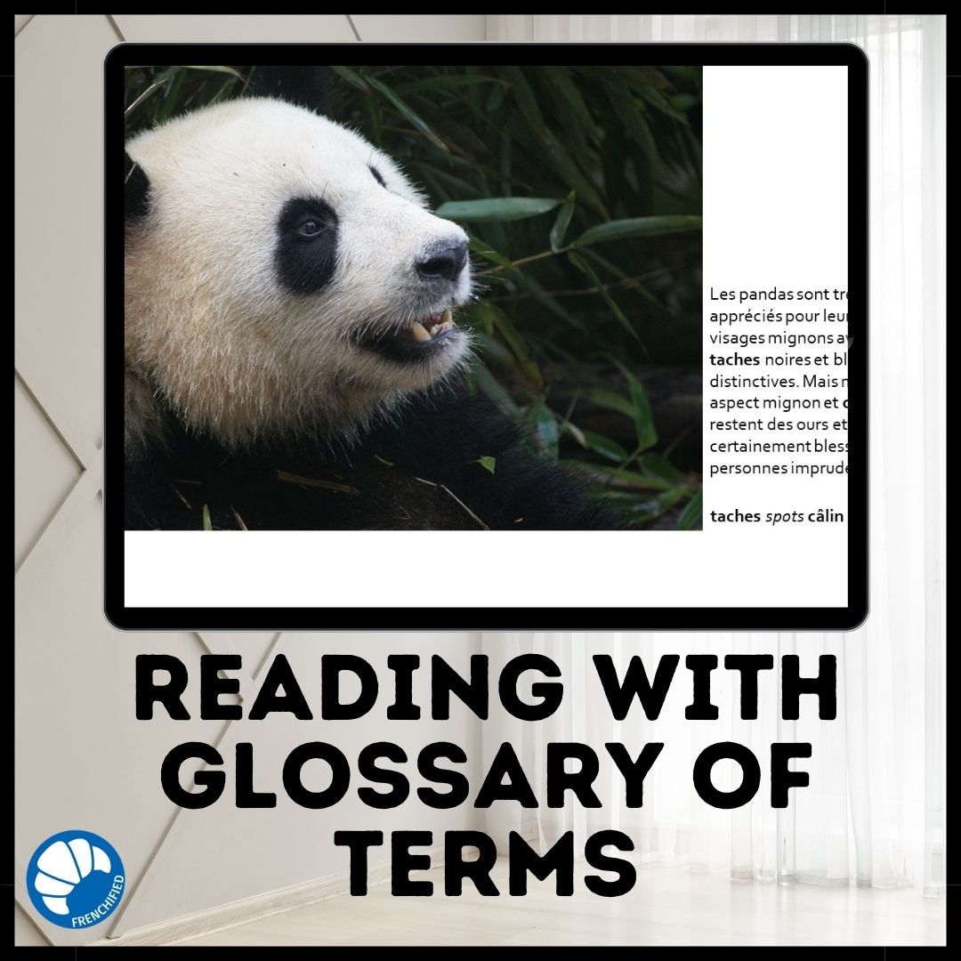 Pandas French reading activity for Google™ Drive 2 Pandas French reading activity for Google™ Drive - Image 2