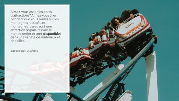 Les montagnes russes French reading activity for Google™ Drive version