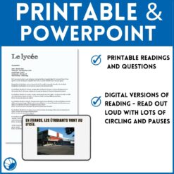 French Comprehensible Input Lessons Nonfiction Bundle #1