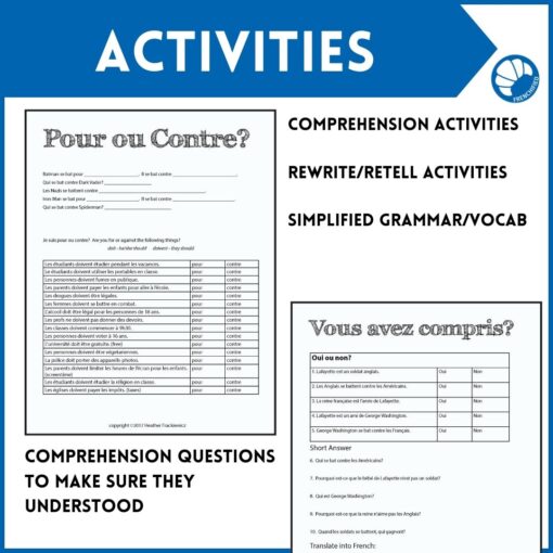 French Comprehensible Input Lessons Nonfiction Bundle #1 - Image 5