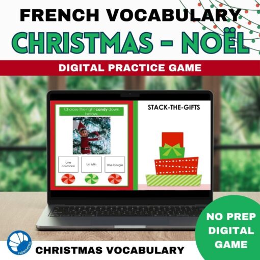 French Christmas vocabulary game