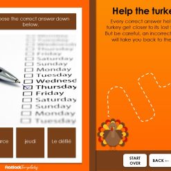 French Thanksgiving Vocabulary Game
