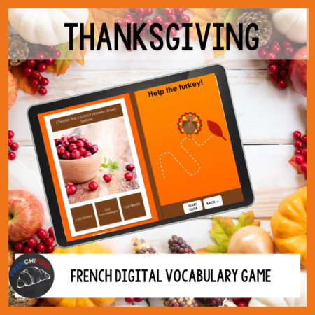 French Thanksgiving Vocabulary