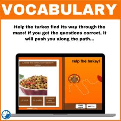 French Thanksgiving Vocabulary Game