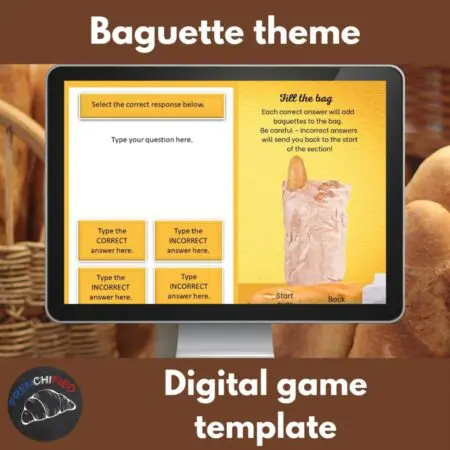 Baguette themed digital game