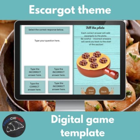 escargot themed digital game