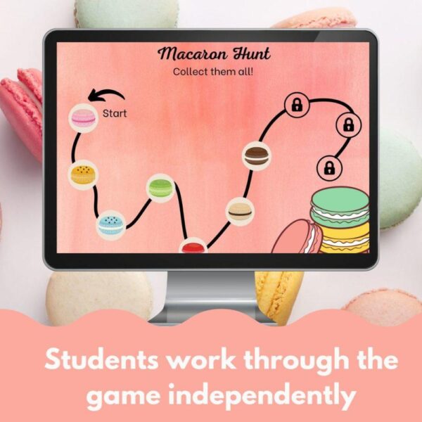 Macaron themed digital game template