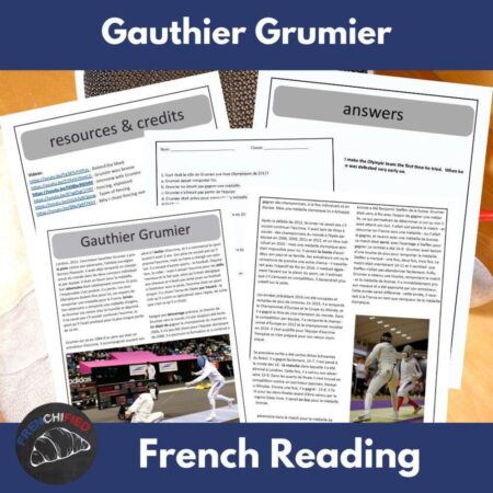 Gauthier Grumier French reading activity