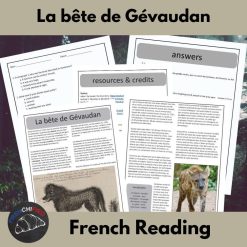 Beast of Gevaudan French reading activity