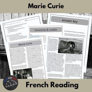 Marie Curie French reading