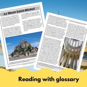 Mont Saint-Michel French reading comprehension activity