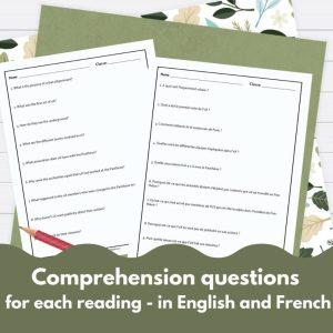 urban eXperiment French reading comprehension activity
