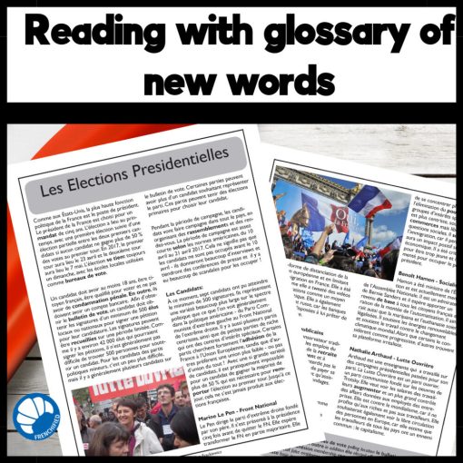 2022 French presidential election French reading comprehension activity