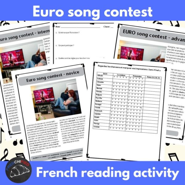 Euro song contest French reading