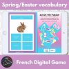 French spring vocabulary digital game