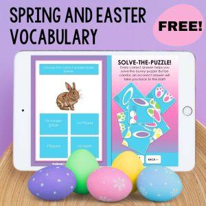 French Easter vocabulary game freebie