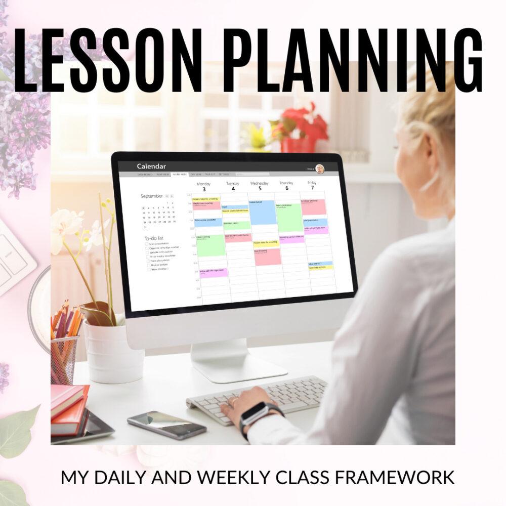 French lesson plans - my daily and weekly framework