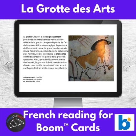 Cave Paintings French reading activity