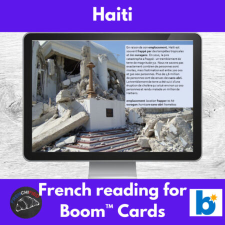 Haiti French reading activity