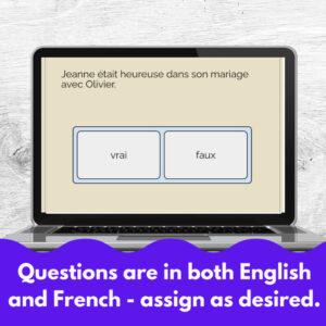 Jeanne de Clisson French reading activity for Boom Cards™