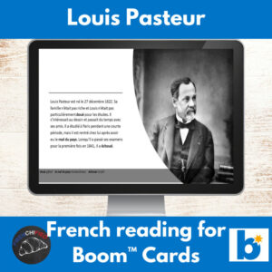 Pasteur French reading activity