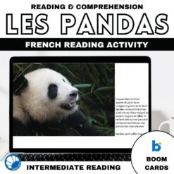 Pandas French reading activity