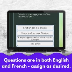 Le Tour de France French reading activity for Boom Cards™