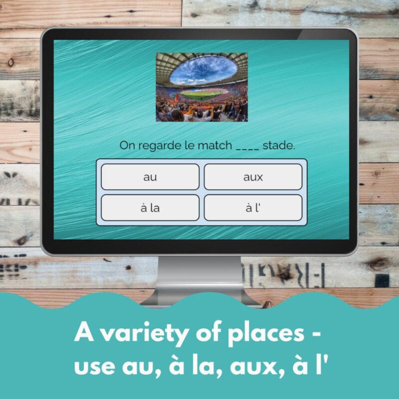 French grammar au à la aux Boom Cards™
