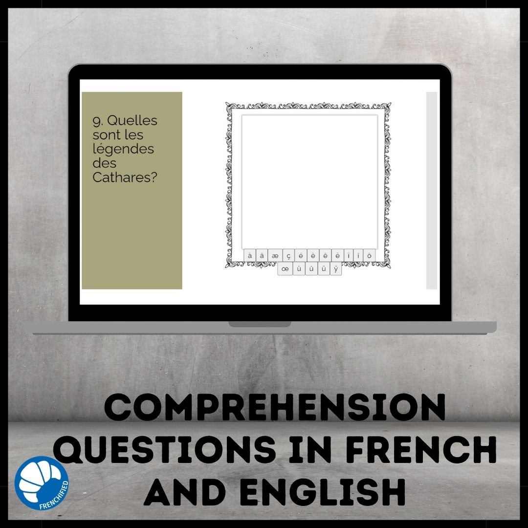 Les Cathares French reading activity for Boom Cards™ 3 Les Cathares French reading activity for Boom Cards™ - Image 3