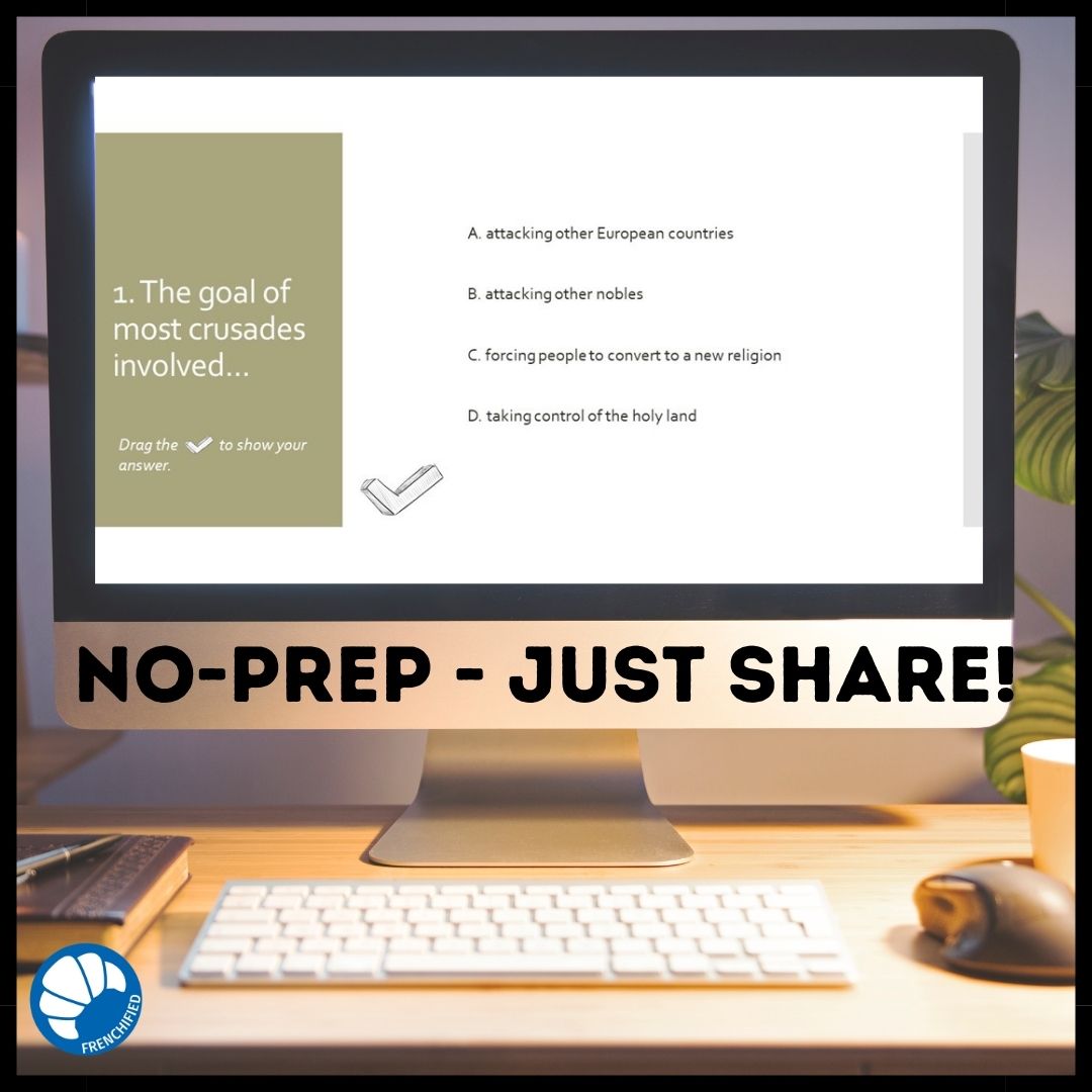 Les Cathares French reading activity for Boom Cards™ 4 Les Cathares French reading activity for Boom Cards™ - Image 4