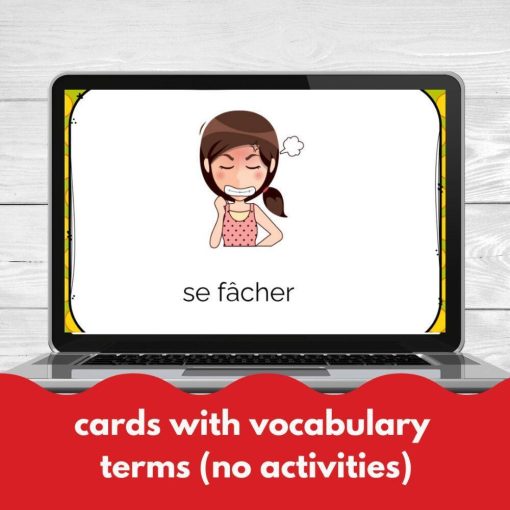 French reflexive verb vocabulary Boom Cards™