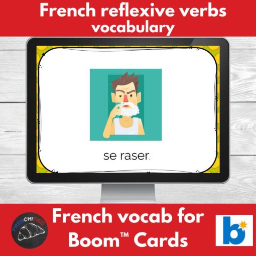 French reflexive verb vocabulary Boom Cards
