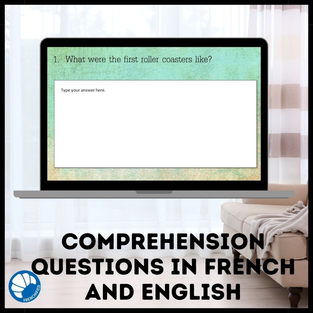 Roller Coasters French reading for Boom Cards™ 3 Roller Coasters French reading for Boom Cards™ - Image 3