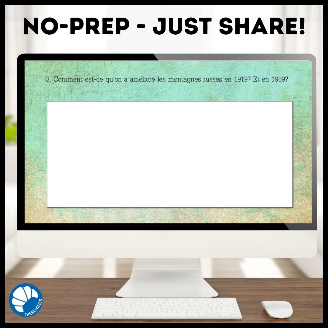 Roller Coasters French reading for Boom Cards™ 4 Roller Coasters French reading for Boom Cards™ - Image 4