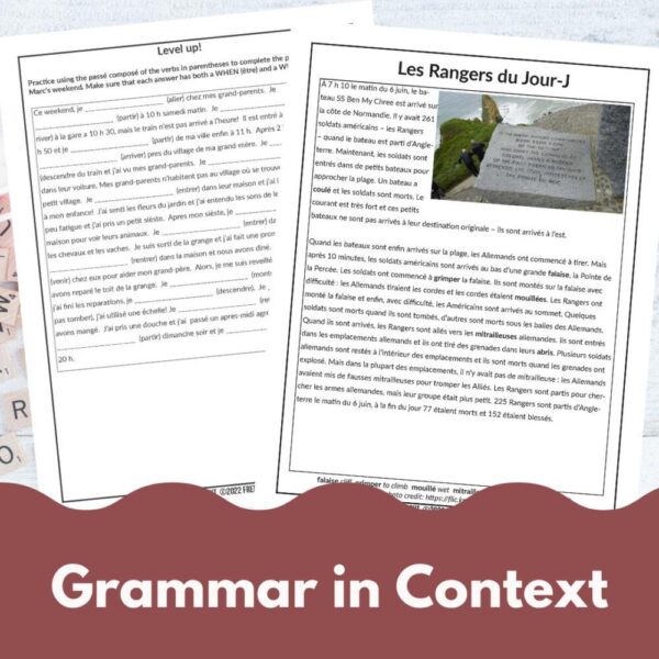 French grammar lesson - the passé composé with être