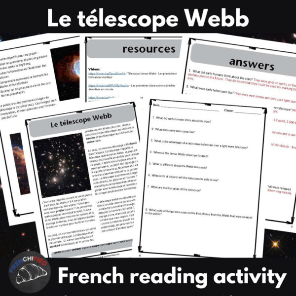 Webb telescope French reading