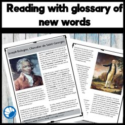 Joseph Bologne French reading comprehension