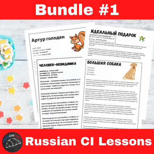 Russian Bundle 1 Comprehensible Input Lessons