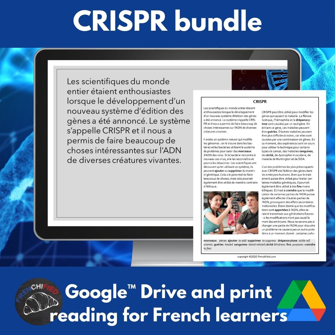 CRISPR bundle - French reading activity print and digital